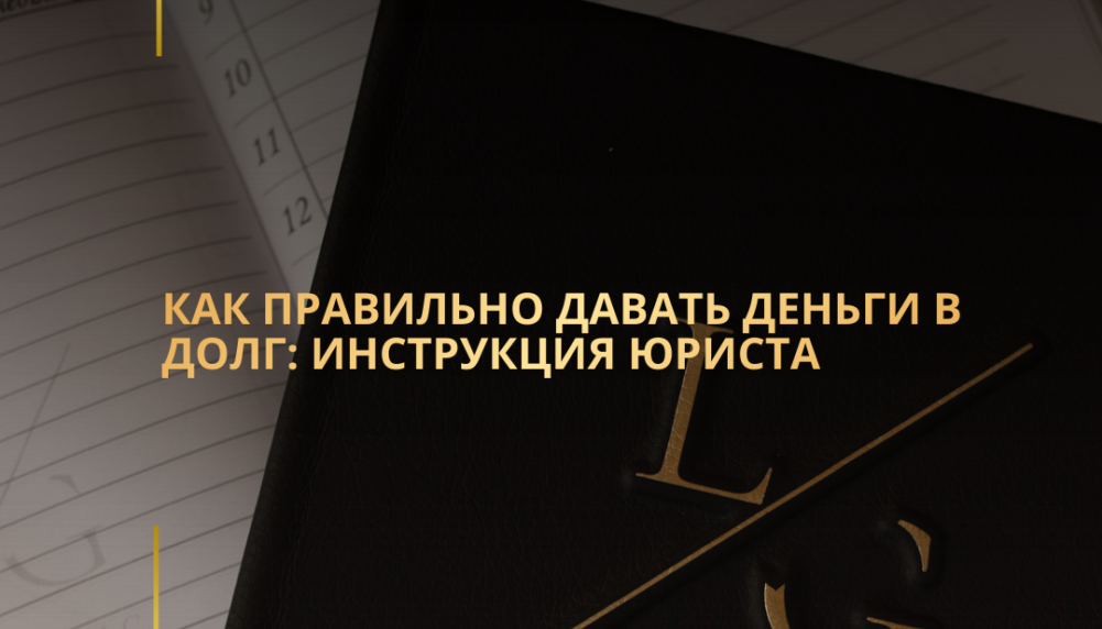Как правильно давать деньги в долг: инструкция юриста