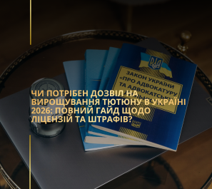 Чи потрібен дозвіл на вирощування тютюну в Україні 2026: повний гайд щодо ліцензій та штрафів?