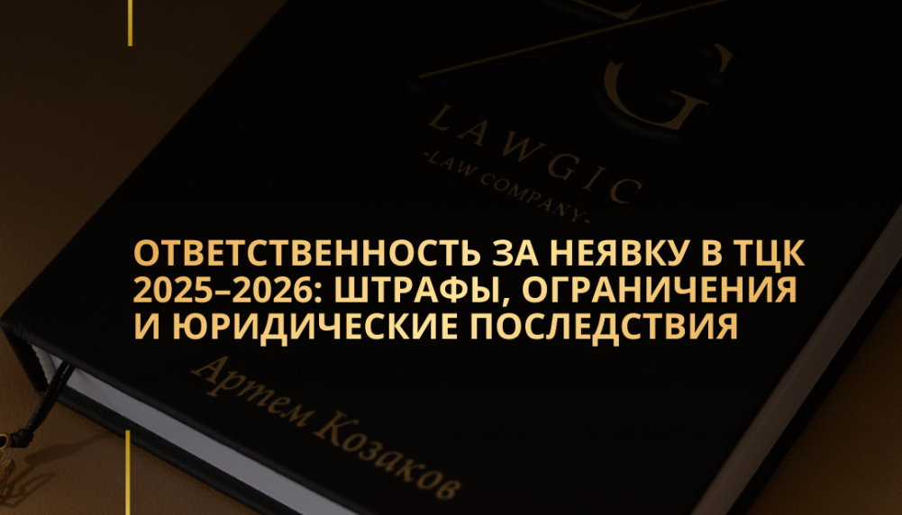 Ответственность за неявку в ТЦК 2025–2026: штрафы, ограничения и юридические последствия Ответственность за неявку в ТЦК 2025–2026: штрафы, ограничения и юридические последствия